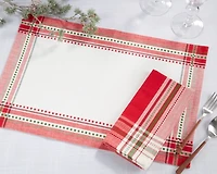 Christmas Plaid 8-pc. Placemat & Napkin Set