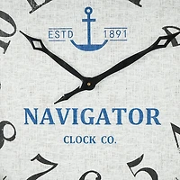 Ship Wheel Wood and Rope Wall Clock