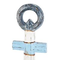 Blue and White Anchor Wall Plaque