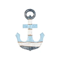 Blue and White Anchor Wall Plaque