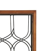 Wood and Metal Wire Wall Plaques, Set of 2