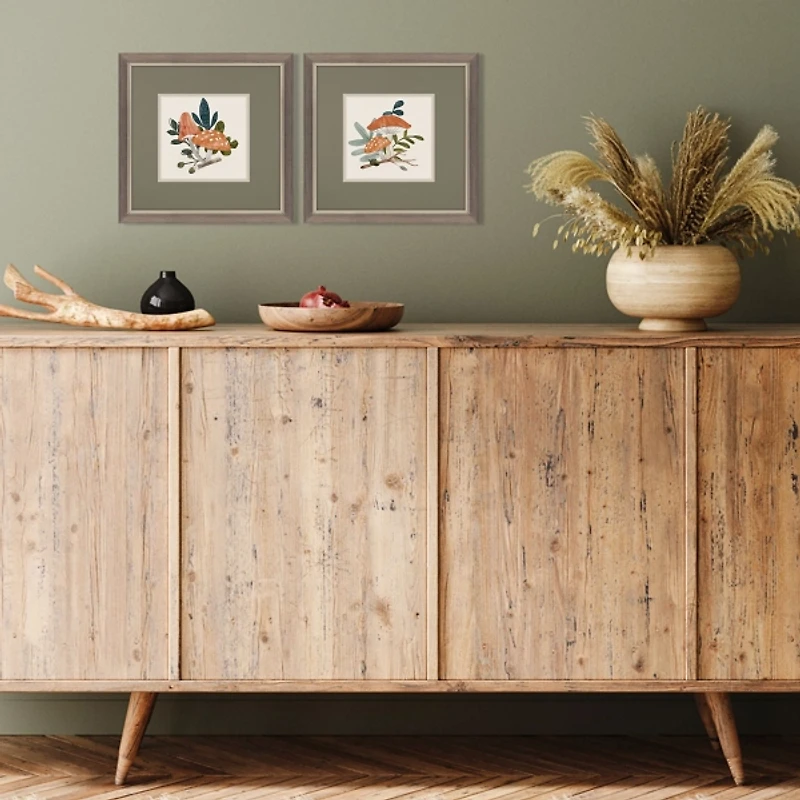 Amanita Mushroom Framed Art Prints, Set of 2