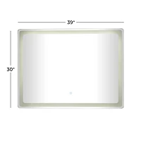Rectangular LED Wall Mirror
