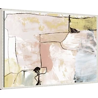 Abstract Pastels Framed Canvas Art Print