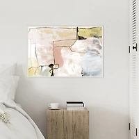 Abstract Pastels Framed Canvas Art Print