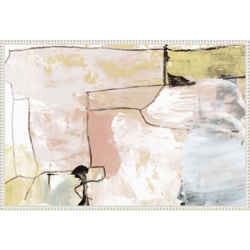 Abstract Pastels Framed Canvas Art Print