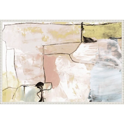 Abstract Pastels Framed Canvas Art Print