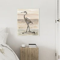 Elegant Egret Framed Canvas Art Print