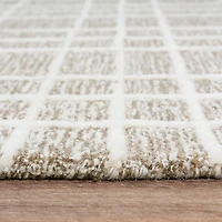 and Ivory Grid Lofton Wool Area Rug