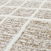 and Ivory Grid Lofton Wool Area Rug