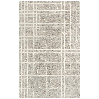 and Ivory Grid Lofton Wool Area Rug