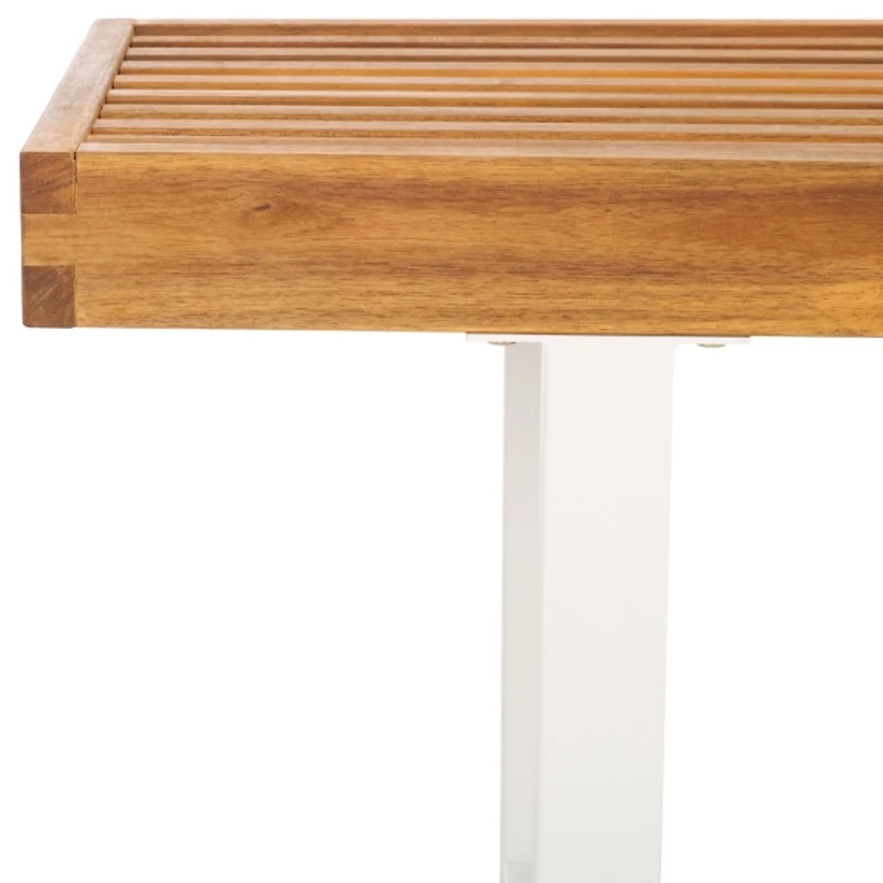 Acacia Wood and Metal Monti Outdoor Bench