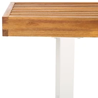 Acacia Wood and Metal Monti Outdoor Bench
