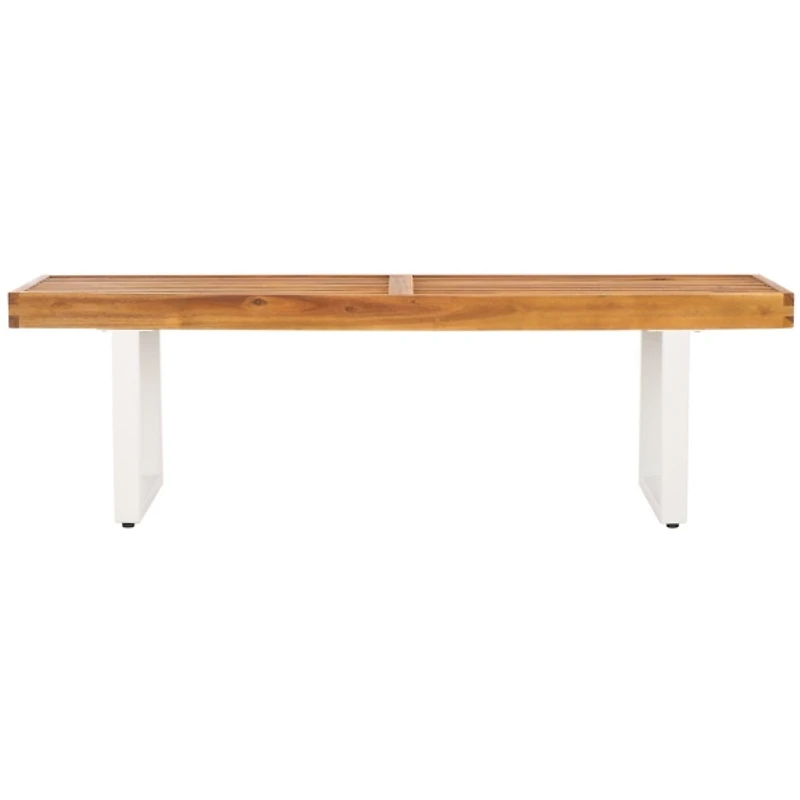 Acacia Wood and Metal Monti Outdoor Bench
