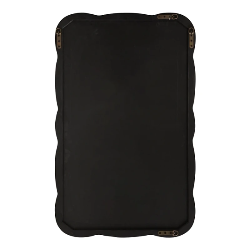 Black Wood Scalloped Leigh Wall Mirror