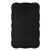 Black Wood Scalloped Leigh Wall Mirror