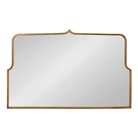 Antique Gold Metal Wide Arched Wall Mirror