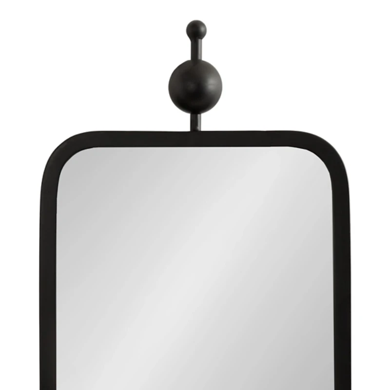 Kasota Black Slim Rectangle Wall Mirror