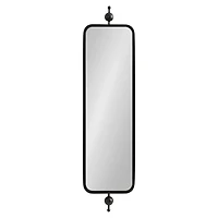Kasota Black Slim Rectangle Wall Mirror