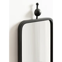 Kasota Black Slim Rectangle Wall Mirror