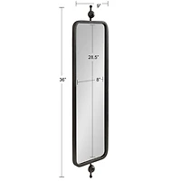Kasota Black Slim Rectangle Wall Mirror