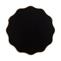Natural Wavy Scallop Round Wall Mirror