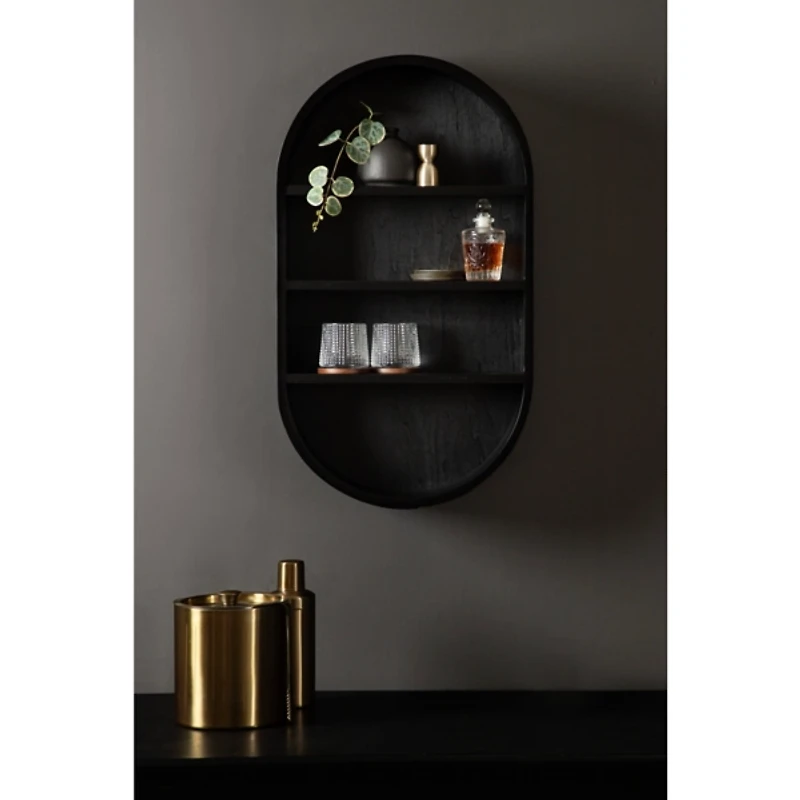 Hutton Black Capsule Wall Shelf
