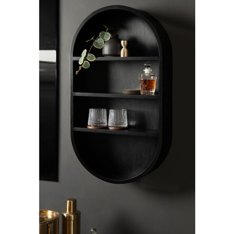 Hutton Black Capsule Wall Shelf