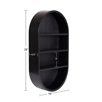 Hutton Black Capsule Wall Shelf