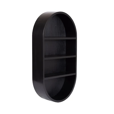 Hutton Black Capsule Wall Shelf