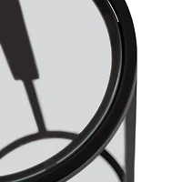 Black Metal & Glass Ravalli Drink Table