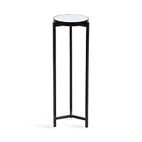 Black Metal Mirrored Tabletop Aguilar Drink Table