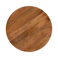 Walnut Brown Mango Wood Round Kershaw Coffee Table