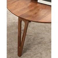 Walnut Brown Mango Wood Round Kershaw Coffee Table