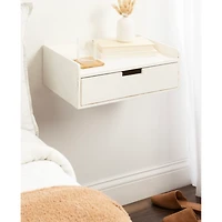 Distressed White Drawer Kitt Floating Side Table
