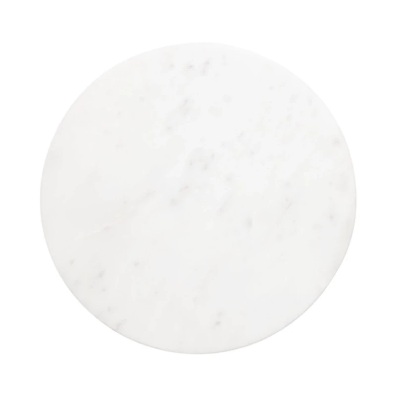 Antique Brass and White Marble Adjustable Table