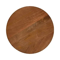 Walnut Brown Mango Wood Round Kershaw Accent Table