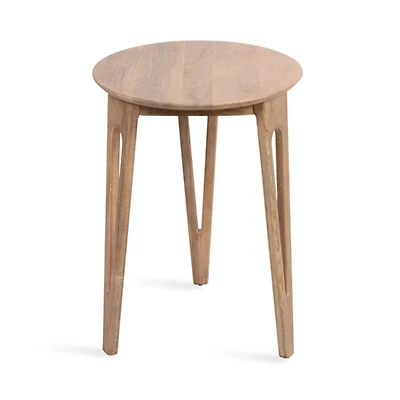 Natural Mango Wood Round Kershaw Accent Table