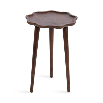 Walnut Wood Wavy Accent Table