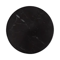 Antique Brass and Black Marble Adjustable Table