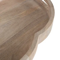 Natural Wood Scalloped Winstead Decorative Tray