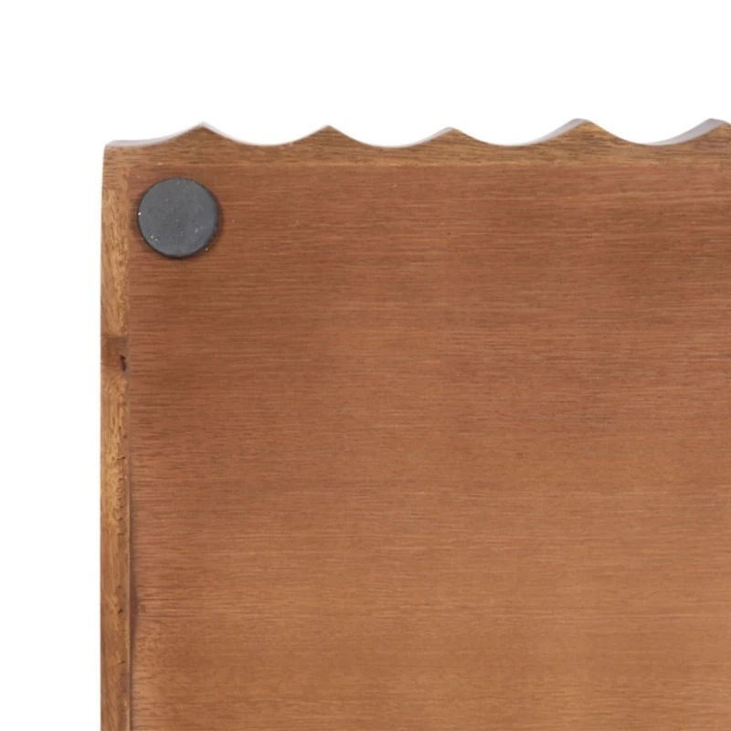 Walnut Brown Fluted Lissi Rectangular Serving Tray