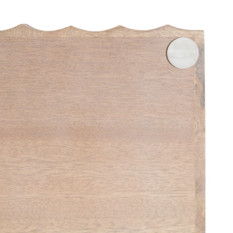 Natural Wood Fluted Lissi Rectangular Serving Tray