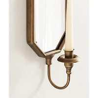 Wardelle Antique Gold Mirrored Taper Candle Sconce