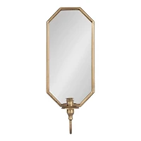Wardelle Antique Gold Mirrored Taper Candle Sconce