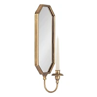 Wardelle Antique Gold Mirrored Taper Candle Sconce