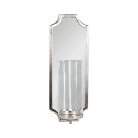 Ciel Silver Mirrored Pillar Candle Sconce