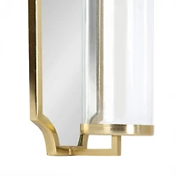 Ciel Gold Mirrored Pillar Candle Sconce