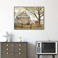 Bucks County Homestead Framed Canvas Art Print