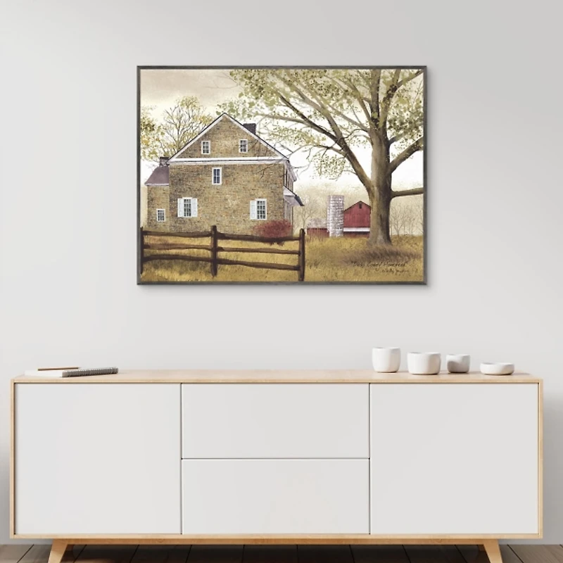 Bucks County Homestead Framed Canvas Art Print